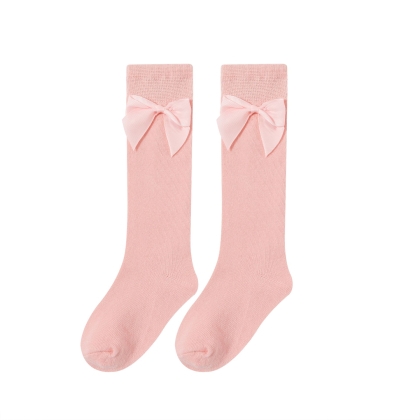 Розови чорапи с панделка 