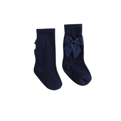 Тъмносини чорапки с панделка