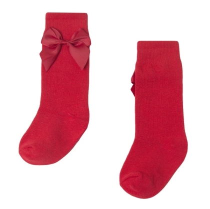 Червени чорапки с панделка