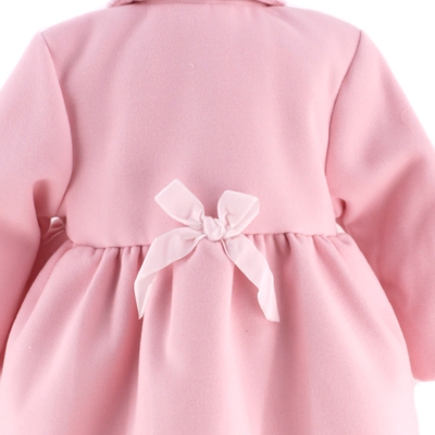 Розово палто с пандела на гърба