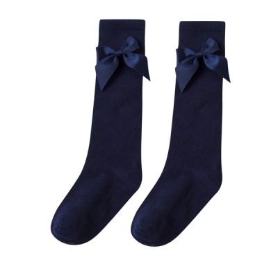 Тъмносини чорапи с панделка